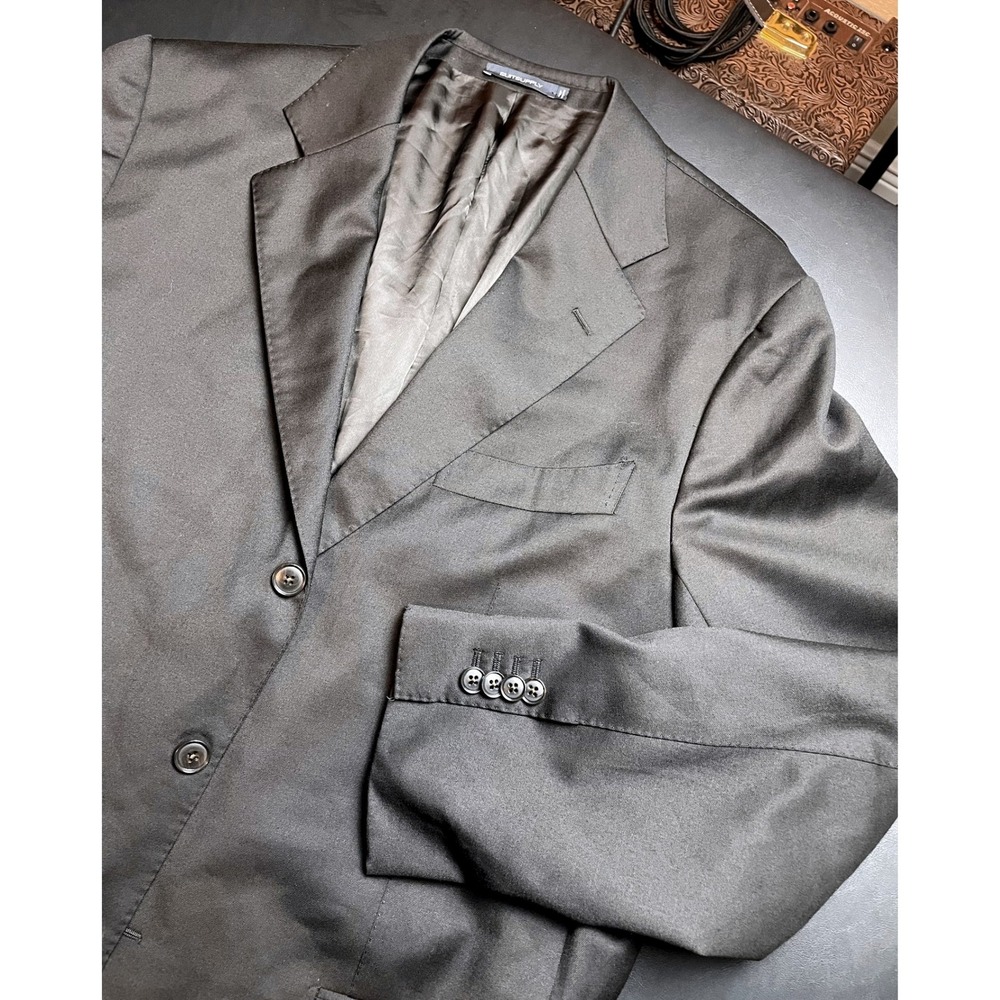 Suitsupply Havana Jetted Slim 46R Black Reda Super 110s Wool 3BTN Blazer SALE